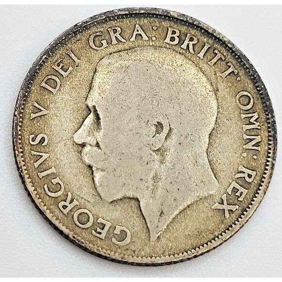 Great Britain 1921 Silver One Shilling King George V Coin - Picture 1 of 2
